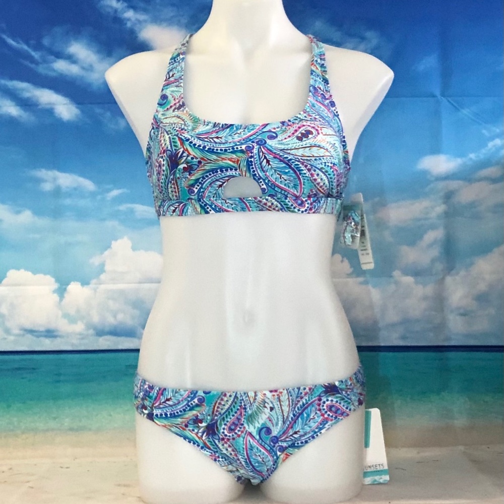 SUNSETS CALIFORNIA Swimsuit 2pc Tankini Size Small
